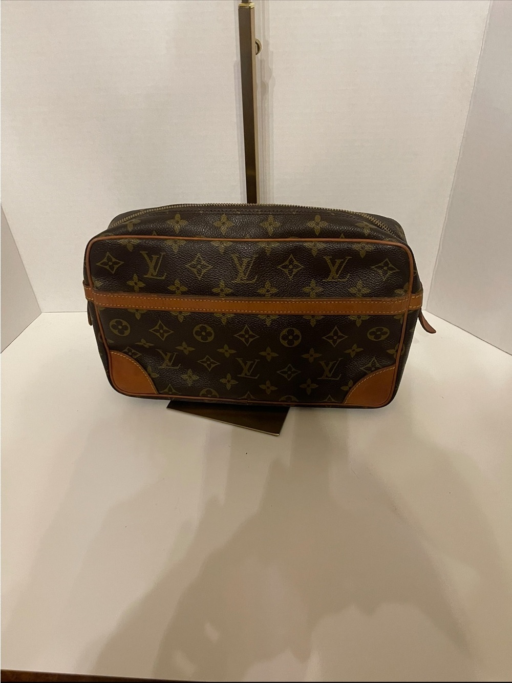 Louis Vuitton Brown Monogram Canvas Toiletry 28 Pouch with Tan Trim